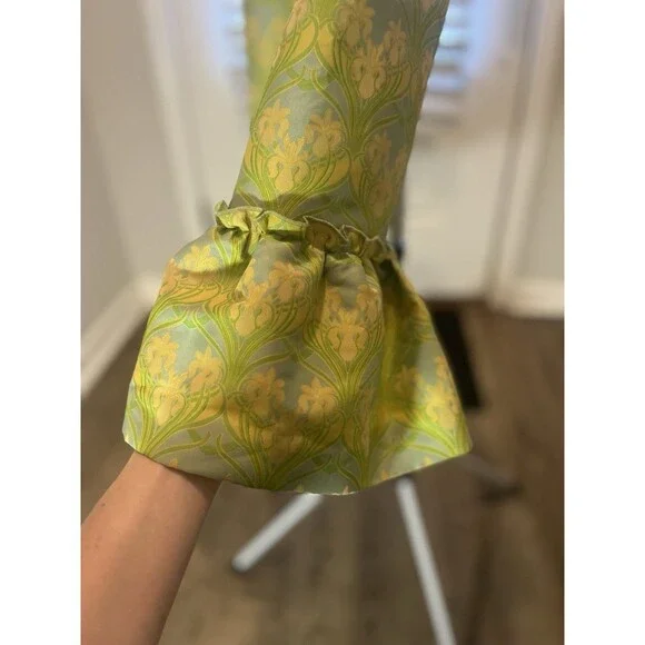 Vintage Marylou Bustier Corset Dress In A Floral Lily Print- Size 6 (fits small) - Picture 11 of 12